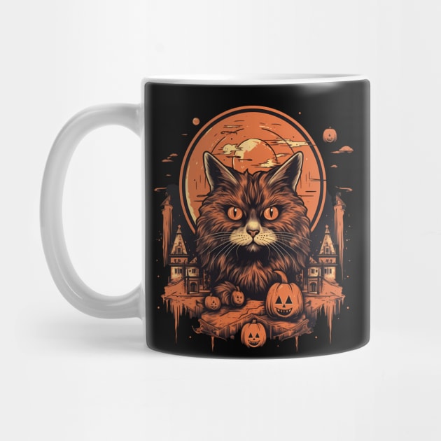 Manx Cat Halloween, Cat Lover by dukito